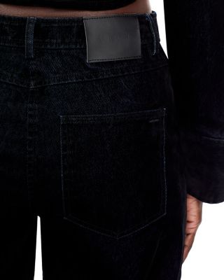 Vaughn Mid Rise Straight Jeans in Jet
