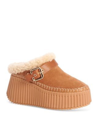 Women's Nama Shearling Lined Wedge Mules