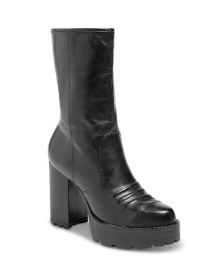 Women's Marley Leather Lug Sole Platform Boots 