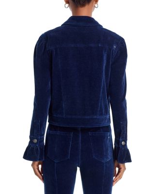 Velvet Denim Deryn Jacket & Shailen High Rise Velvet Denim Jeans in Annecy