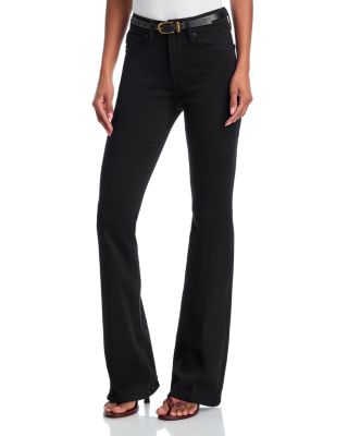 Never Fade High Rise Flare Jeans in Black001