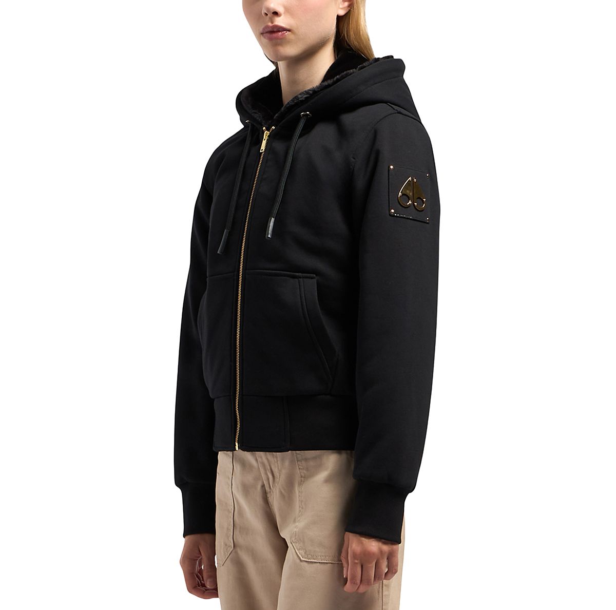 Moose Knuckles Madison Faux Fur Lined Sweatshirt