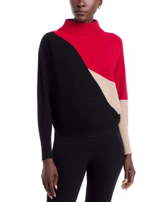 Color Blocked Dolman Sleeve Sweater