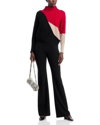 Color Blocked Dolman Sleeve Sweater