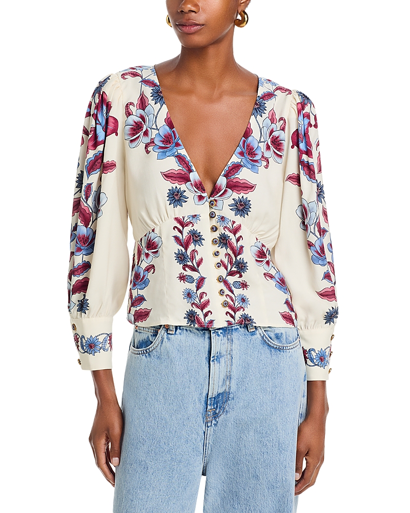 Farm Rio Malu Blouse In White