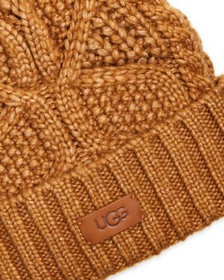 Cable Knit Pom Beanie