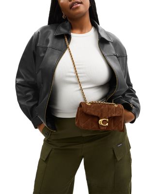 Tabby Suede Quilted Shoulder Bag 20