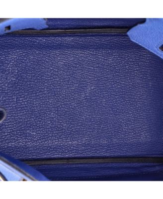 Birkin 25 Handbag Blue Togo with Gold Hardware