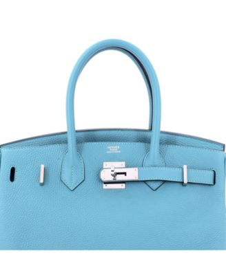  Birkin 30 Handbag Blue Togo with Palladium Hardware