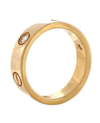  Love 3 Diamonds Band Ring 18K Gold with Diamonds