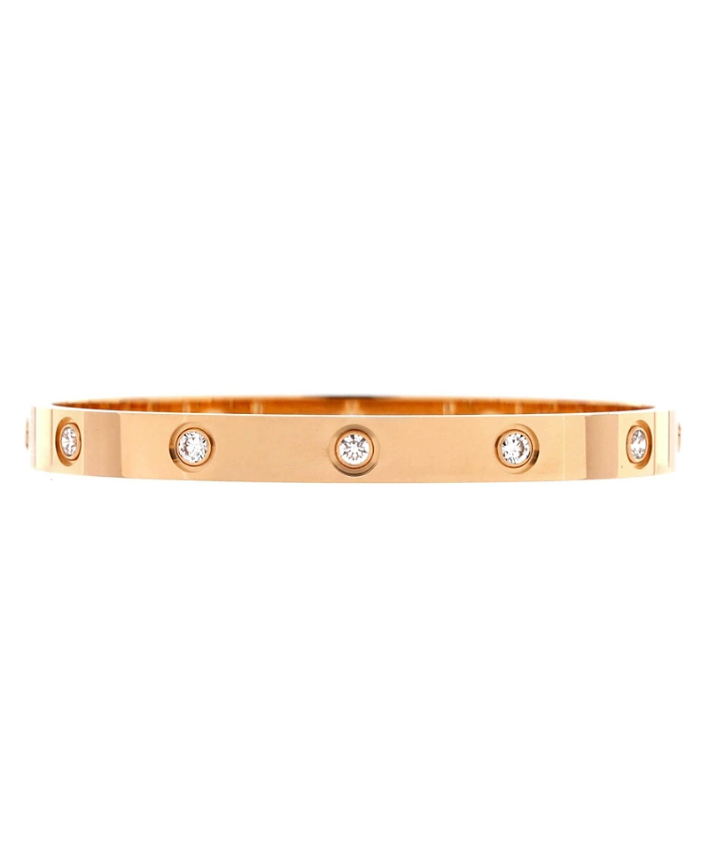 Click to view more detailed imagery on our partner's website Pre-owned Pre-owned Cartier Cartier Love 10 Diamond Bracelet 18k Rose Gold With Diamonds In Pink