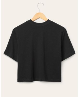  Women's NFL New York Jets Thrill Mock Neck Crop Tee