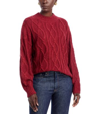 Cable Knit Crewneck Sweater