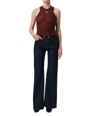 Kimberly 70's High Rise Flare Jeans in Helia