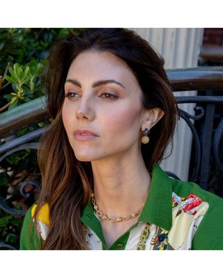 Blue Labradorite Berry Clover Drop Earrings