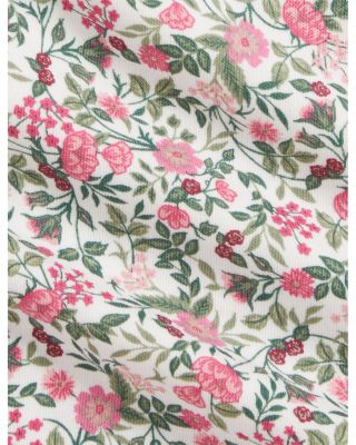 Girls&#39; Floral Cotton Interlock Footed Coverall - Baby