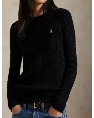 Cable Wool Cashmere Crewneck Sweater