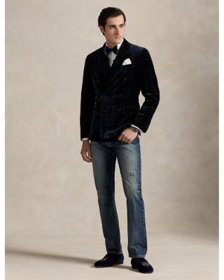 Polo Tailored Plaid Velvet Jacket