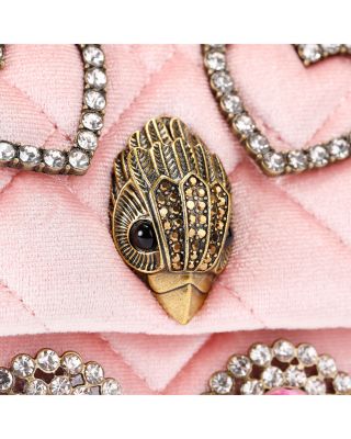 Kensington Mini Embellished Velvet Shoulder Bag