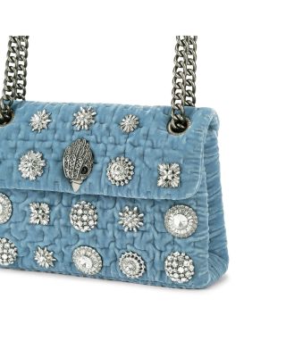 Kensington Mini Embellished Velvet Shoulder Bag