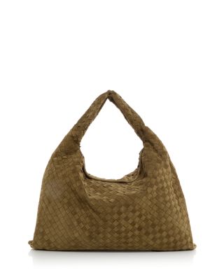 Intrecciato Suede Shoulder Bag
