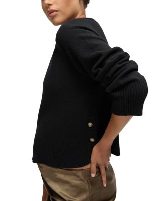 Crop Mock Neck Maternity Sweater