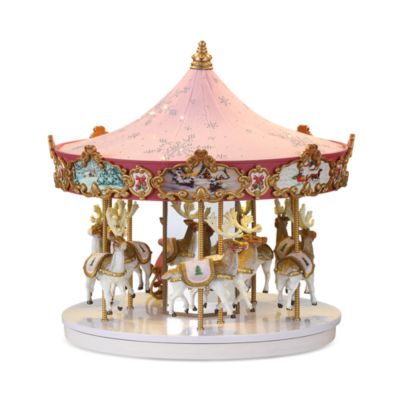 Pink Swarovski Snowflake Carousel