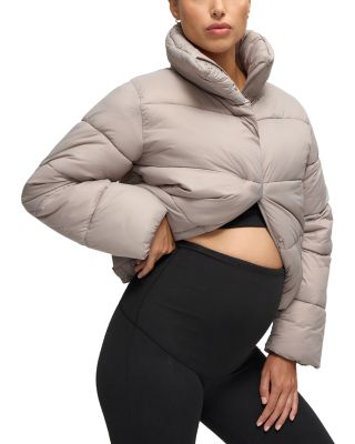 Short Puffer Maternity Coat