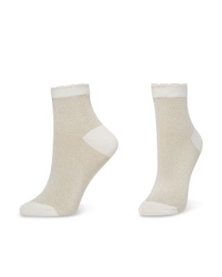 Metallic Opaque Anklet Socks