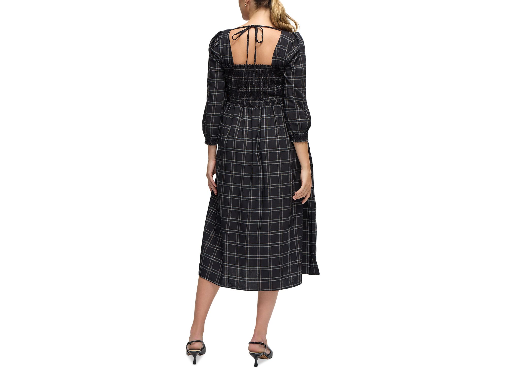 Breeze Checkered Maternity Dress — Image 4