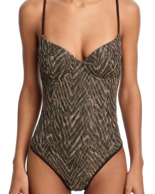 Jayda Printed Underwire One Piece Swimsuit