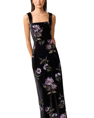 Clio Sequined Velvet Gown