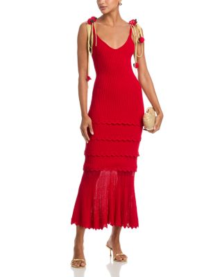 Spaghetti Strap Crochet Maxi Dress - Exclusive