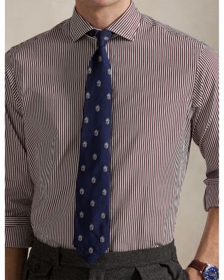 Classic Fit Striped Poplin Shirt