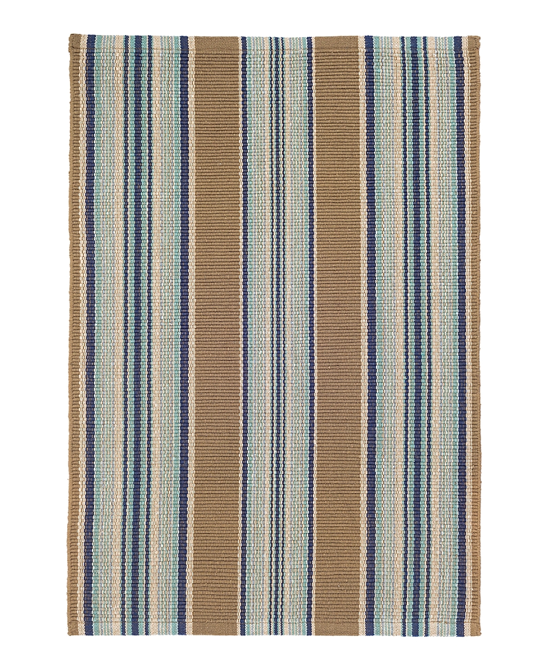 Dash & Albert By Annie Selke Dash Albert By Annie Selke Da142 Blue Heron Stripe Indoor/outdoor Area Rug, 2'6x20'0