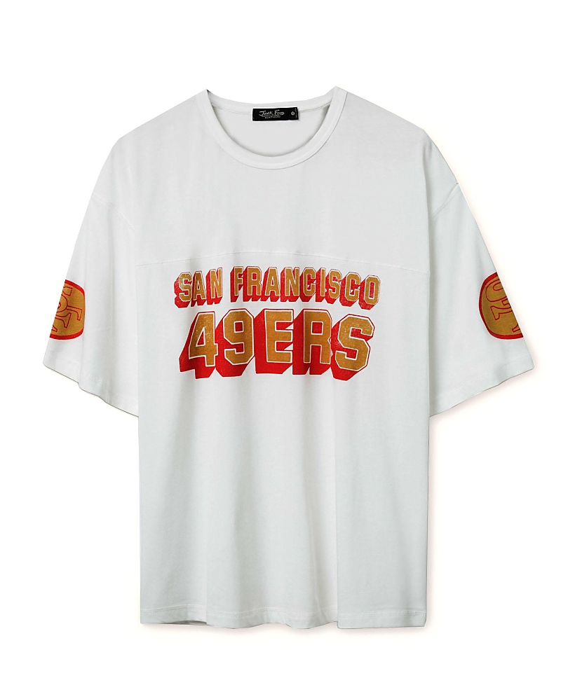Junk Food Clothing Unisex Nfl San Francisco 49ers Halfback Jersey Tee In White