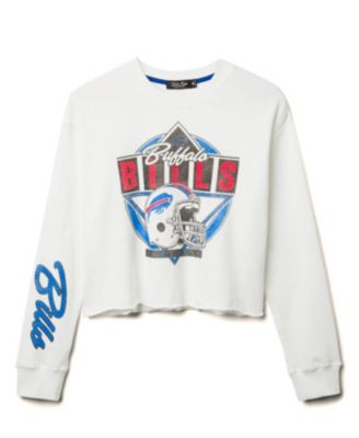  Women's NFL Buffalo Bills Helmet Crop Fleece Sweatshirt