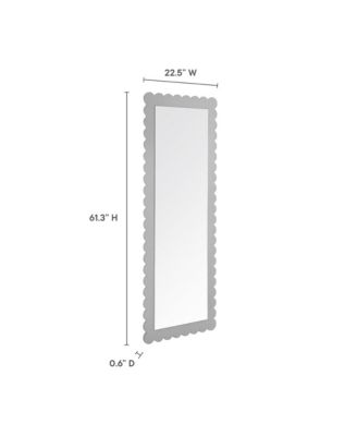 Emmeline Scalloped Rectangle Floor Mirror