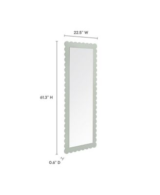 Emmeline Scalloped Rectangle Floor Mirror