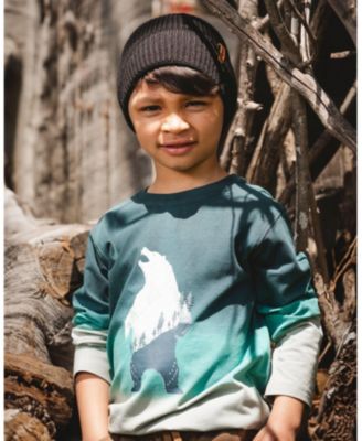 Boys' Long Sleeve Organic Cotton Gradient Jersey Tee - Little Kid