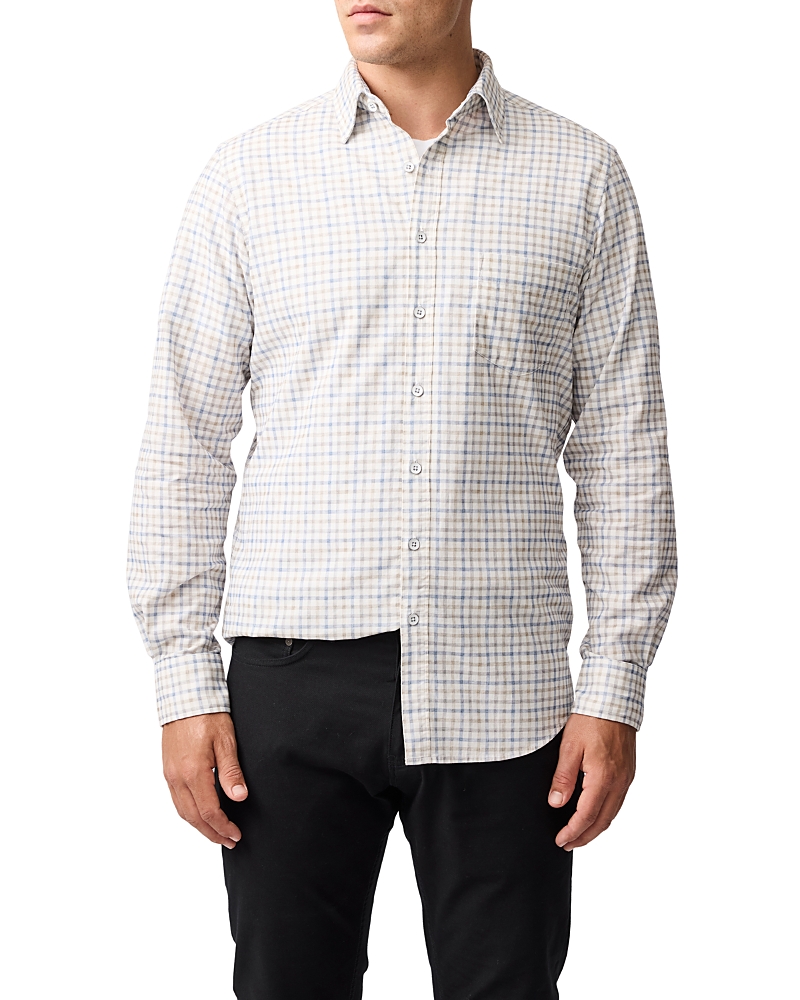 Rodd & Gunn Fox Street Long Sleeve Trim Fit Cotton Button-up Shirt In Blue