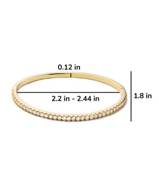 Brass and Cubic Zirconia Juliette Gold Bangle Bracelet