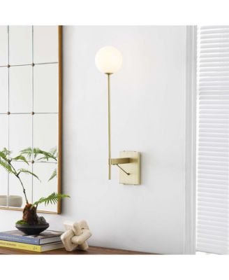  Riva White Globe Wall Sconce