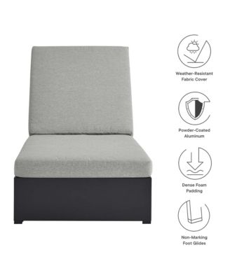 Tahoe Outdoor Patio Powder-Coated Aluminum Chaise Lounge Chair