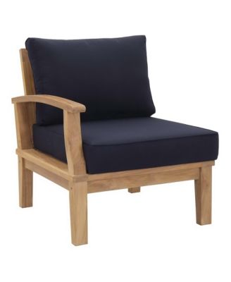 Marina Outdoor Patio Teak Left-Facing Sofa