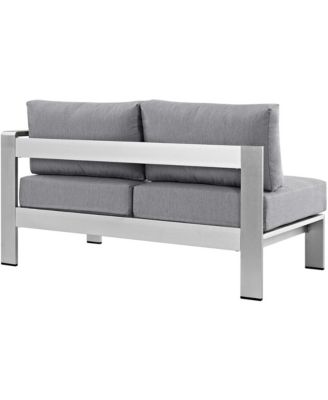 Shore Right-Arm Corner Sectional Outdoor Patio Aluminum Loveseat