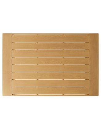 Lirienne Outdoor Patio Aluminum Faux Wood Coffee Table