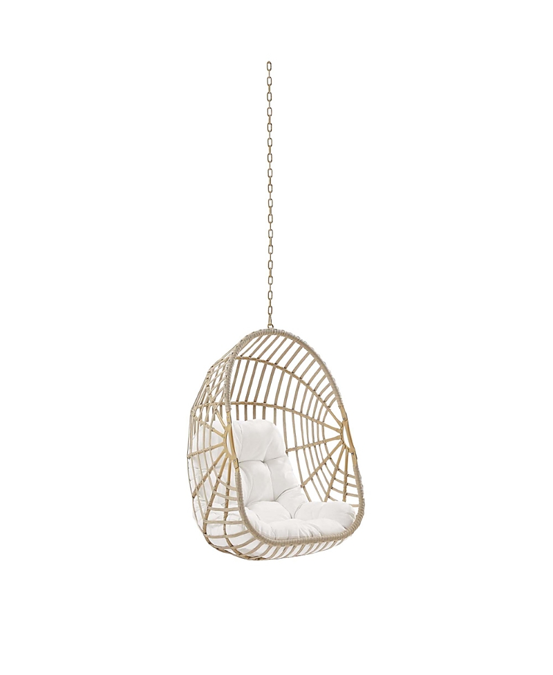 Modway Amalie Wicker Rattan Outdoor Patio Rattan Swing Chair Without Stand In White