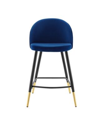 Cordial Performance Velvet Counter Stools, Set of 2