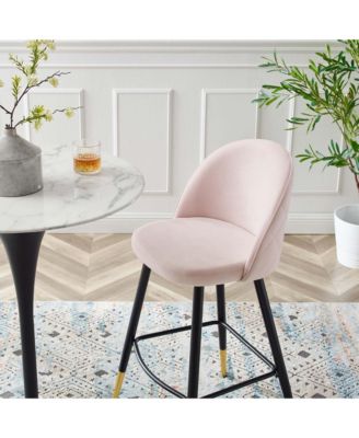 Cordial Performance Velvet Bar Stools, Set of 2
